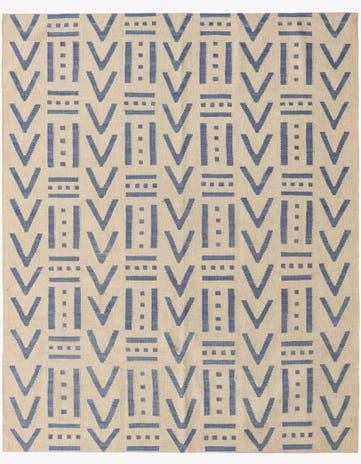 5' 3 x 6' 5 Hand Woven Kilim Modern Wool Rug