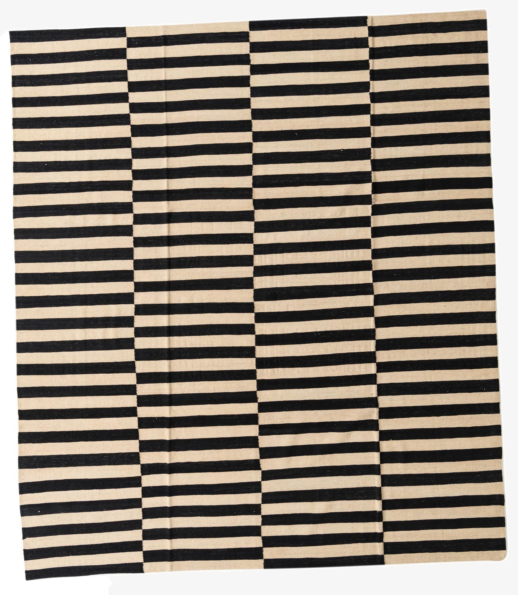 8' 8 x 9' 8  Hand Woven Kilim Modern Wool Rug