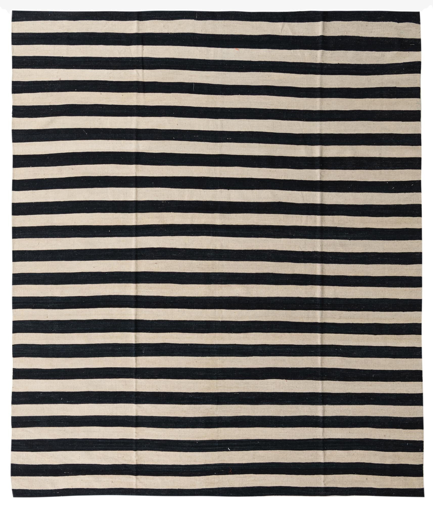 8' 3 x 9' 9  Hand Woven Kilim Modern Wool Rug