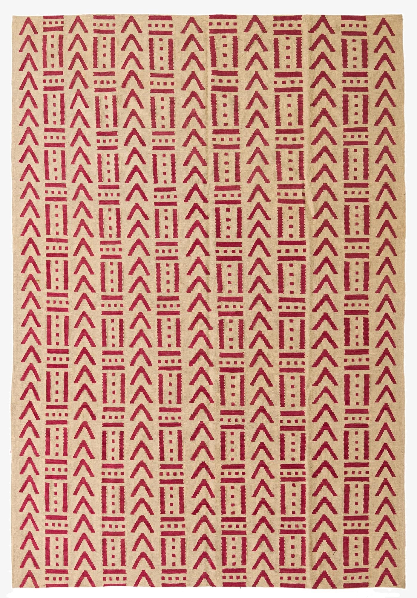 6' 9 x 9' 9  Hand Woven Kilim Modern Wool Rug