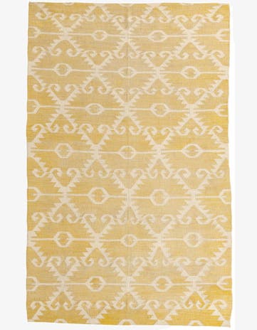 5' 2 x 8' 3 Hand Woven Kilim Modern Wool Rug
