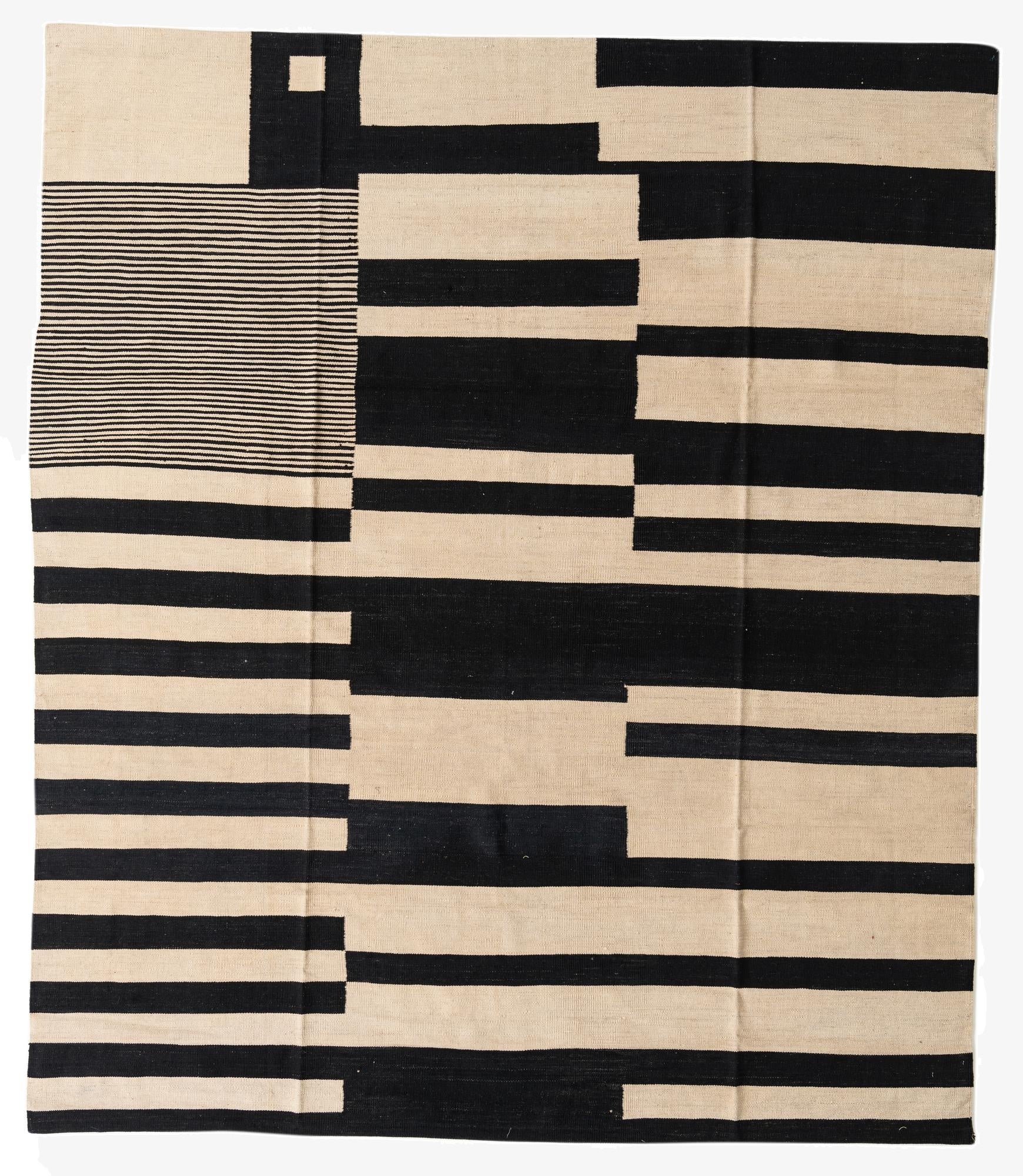 8' 2 x 9' 6  Hand Woven Kilim Modern Wool Rug