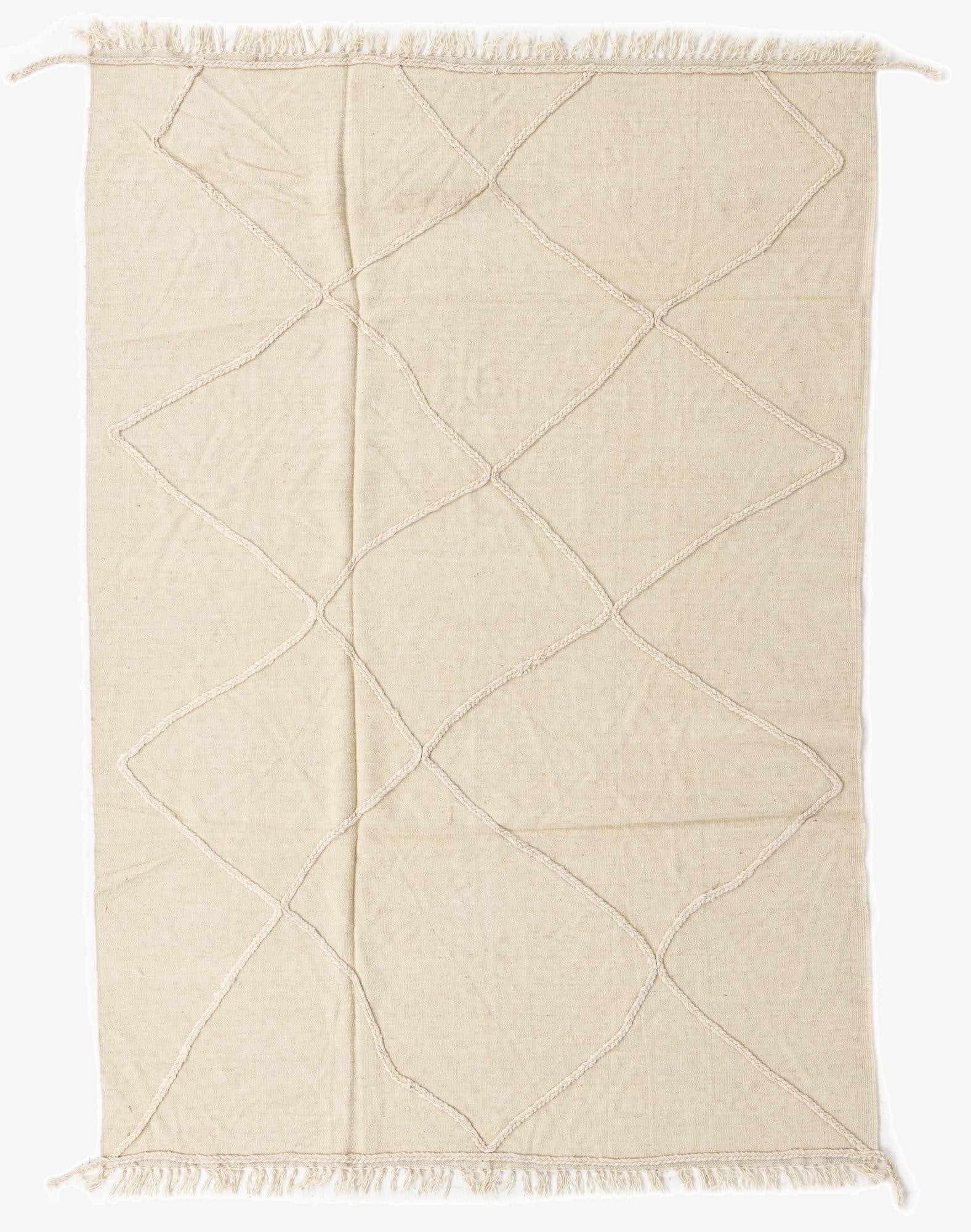 5' 6 x 8'  Hand Woven Kilim Modern Wool Rug