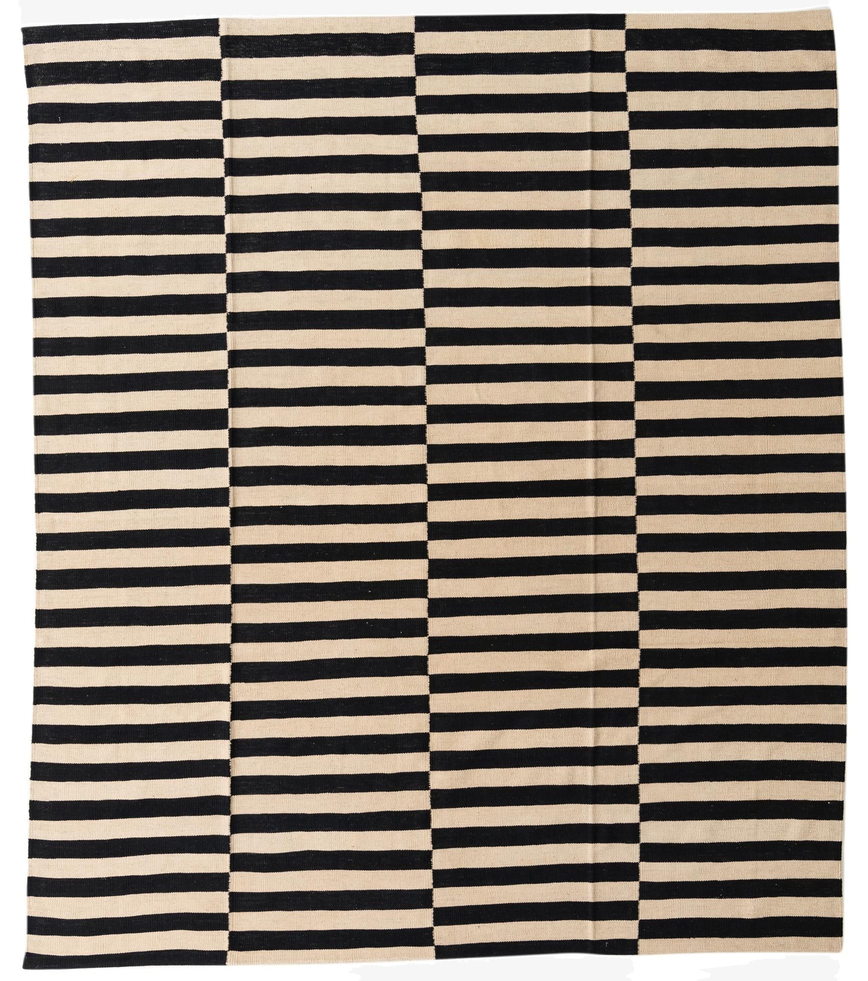 8' 5 x 9' 9  Hand Woven Kilim Modern Wool Rug