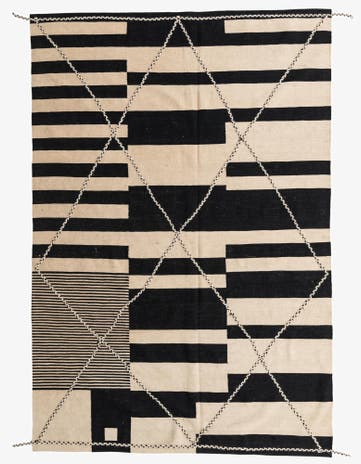 6' 7 x 9' 8 Hand Woven Kilim Modern Wool Rug