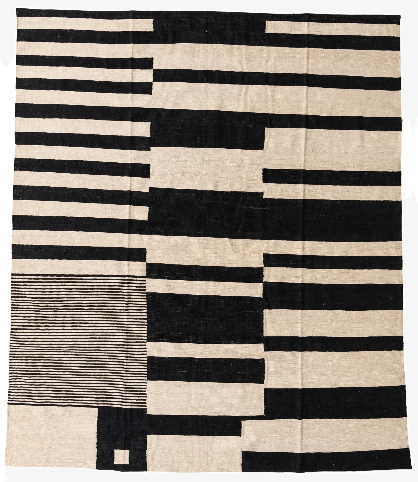 8' 2 x 9' 8  Hand Woven Kilim Modern Wool Rug