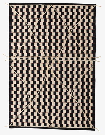 6' 6 x 9' 6 Hand Woven Kilim Modern Wool Rug