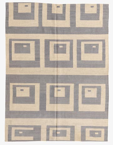 4' 11 x 6' 6 Hand Woven Kilim Modern Wool Rug