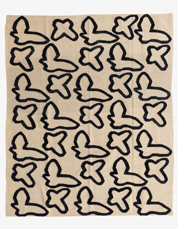 6' 5 x 7' 8 Hand Woven Kilim Modern Wool Rug