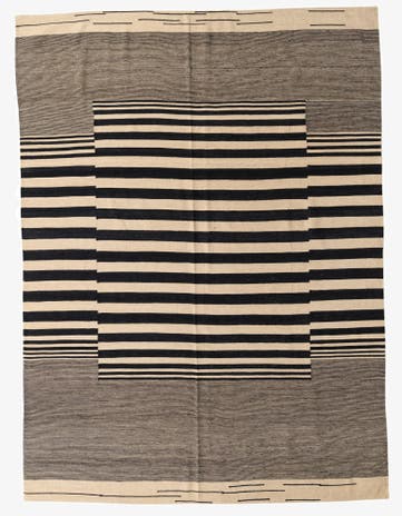 7' x 9' 7 Hand Woven Kilim Modern Wool Rug
