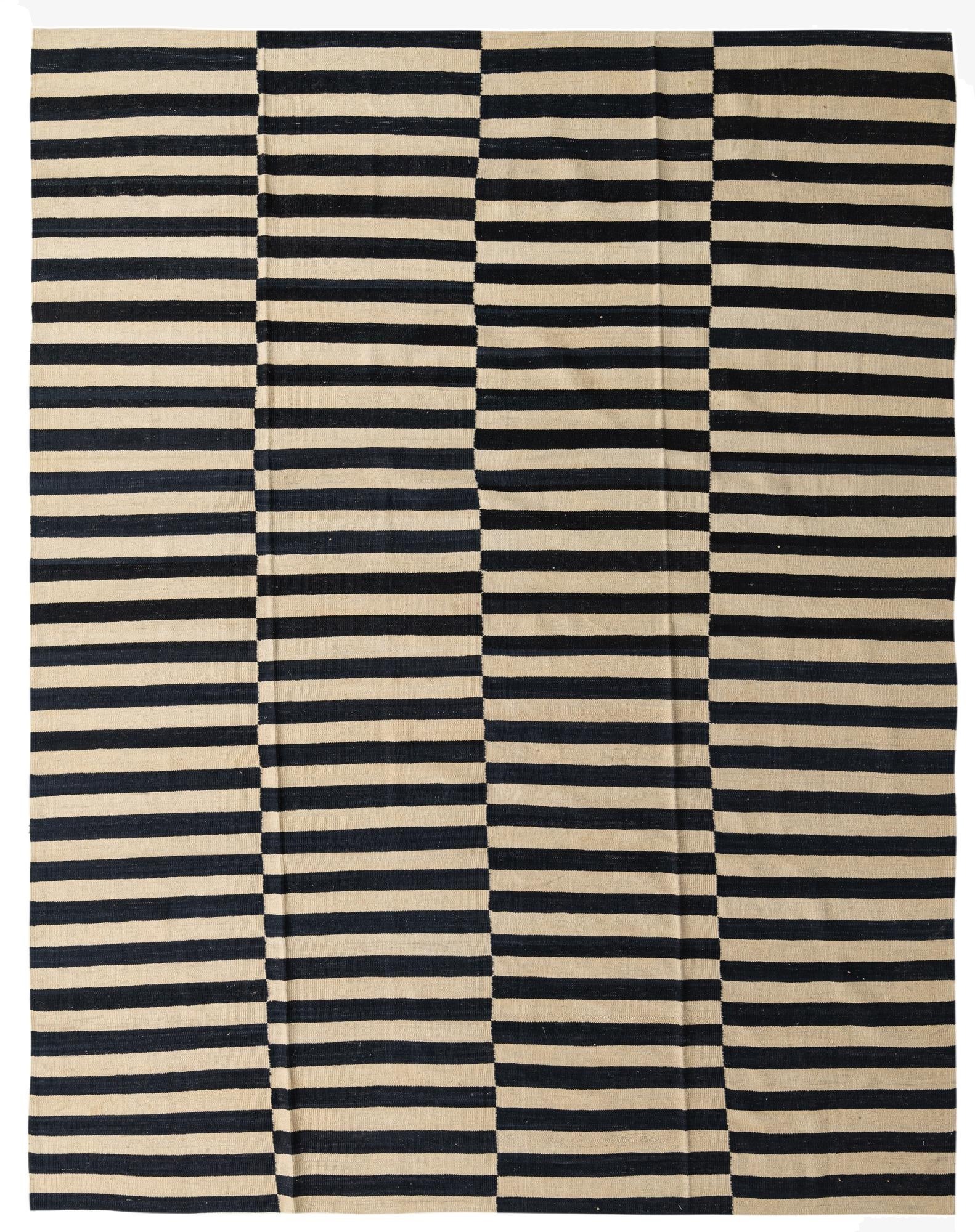 8' 7 x 11' 1  Hand Woven Kilim Modern Wool Rug