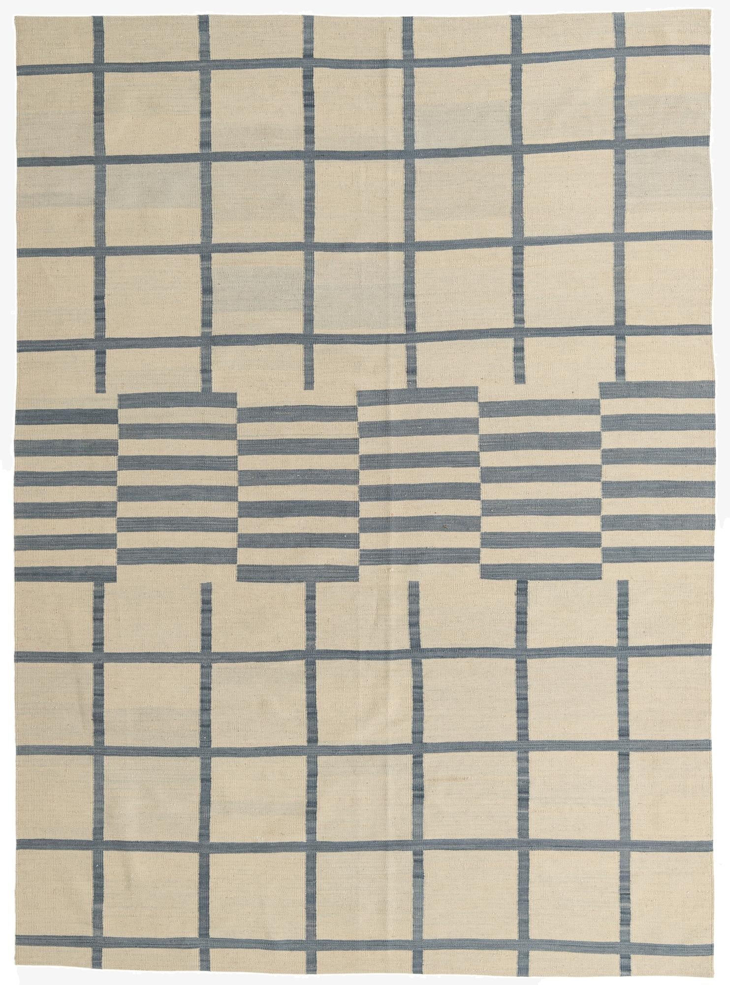 7' x 9' 5  Hand Woven Kilim Modern Wool Rug