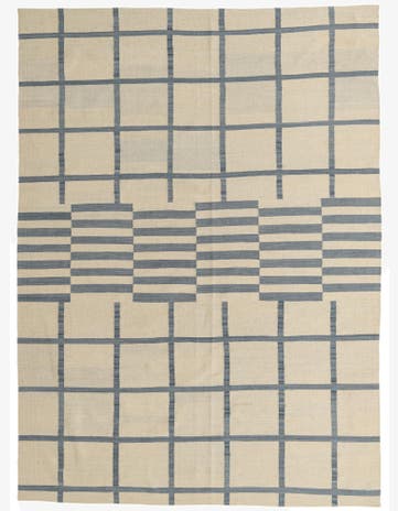 7' x 9' 5 Hand Woven Kilim Modern Wool Rug