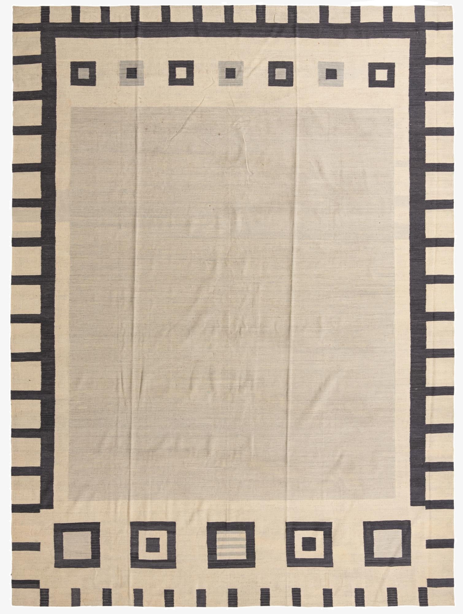 10' 5 x 13' 10  Hand Woven Kilim Modern Wool Rug