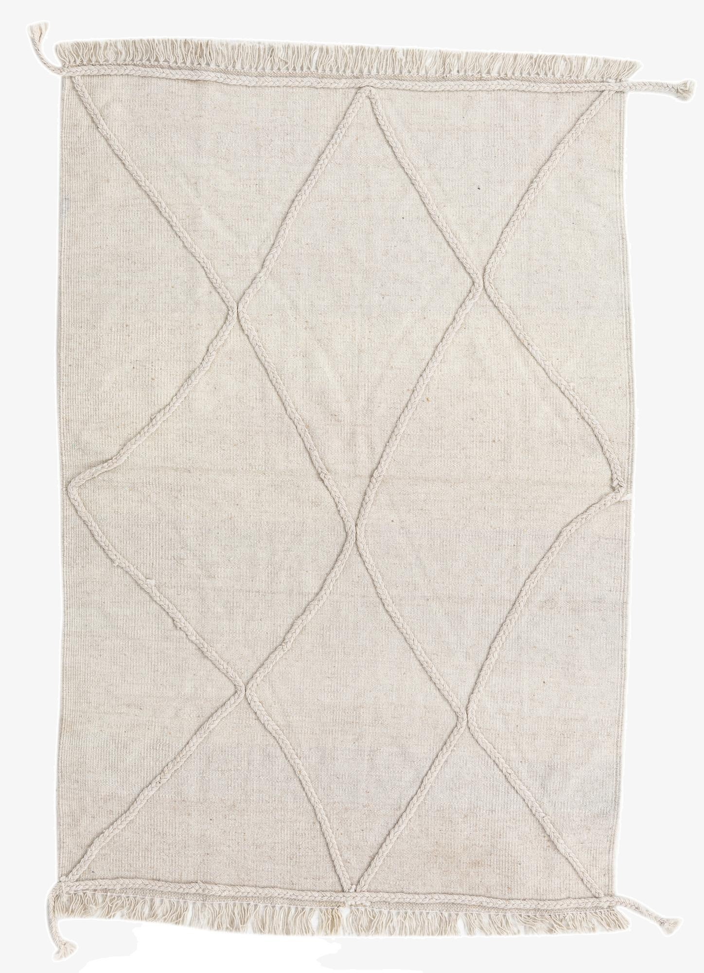 3' 5 x 4' 11  Hand Woven Kilim Modern Wool Rug