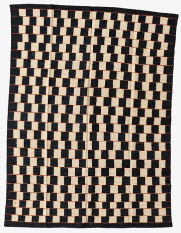 4' 9 x 6' 5 Hand Woven Kilim Modern Wool Rug