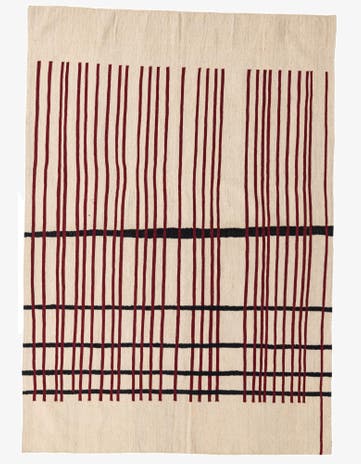 5' 8 x 8' 2 Hand Woven Kilim Modern Wool Rug