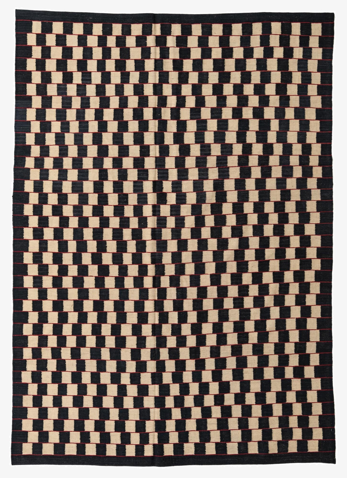 6' 9 x 9' 3  Hand Woven Kilim Modern Wool Rug