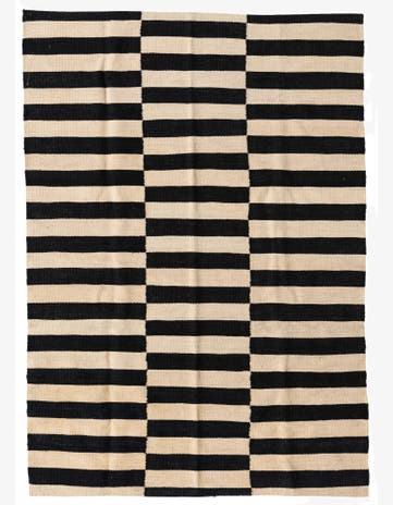 4' 2 x 5' 10 Hand Woven Kilim Modern Wool Rug