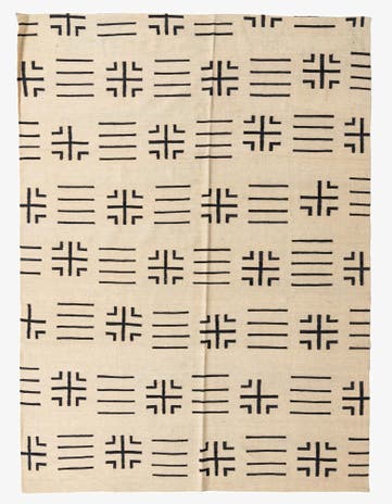 6' 11 x 9' 3 Hand Woven Kilim Modern Wool Rug