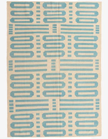6' 7 x 9' 6 Hand Woven Kilim Modern Wool Rug
