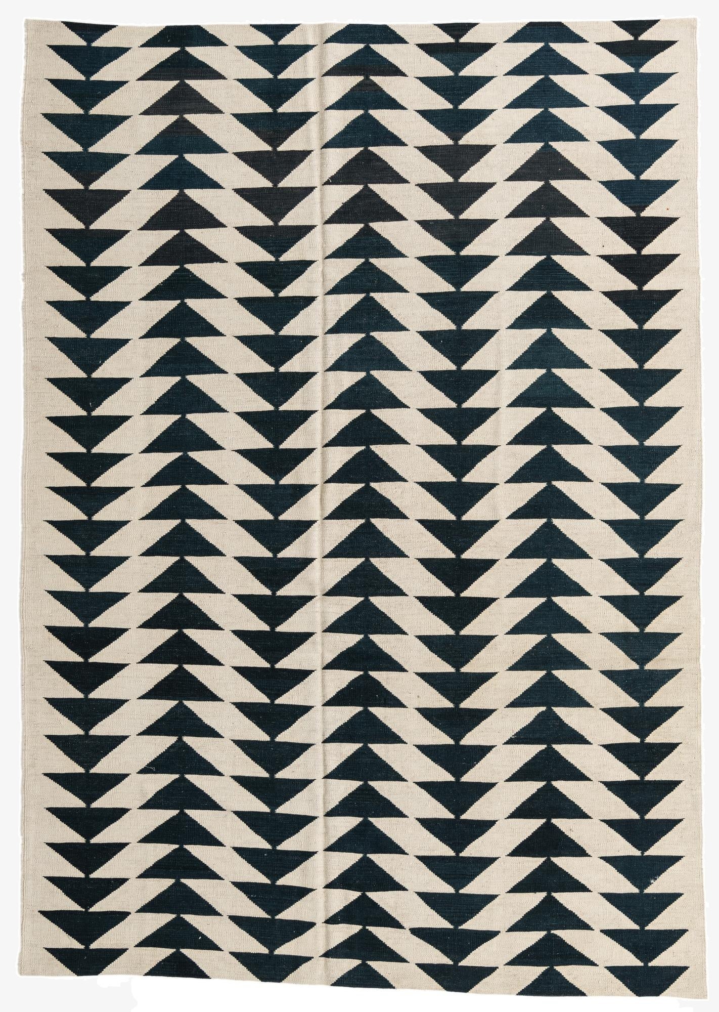 6' 9 x 9' 6  Hand Woven Kilim Modern Wool Rug