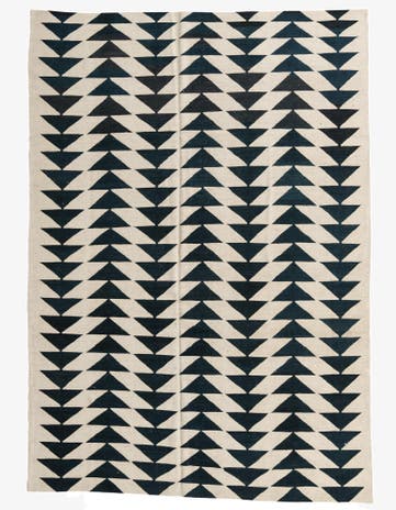 6' 9 x 9' 6 Hand Woven Kilim Modern Wool Rug