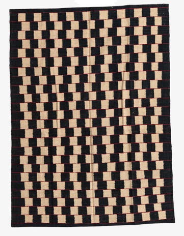 4' 2 x 5' 9 Hand Woven Kilim Modern Wool Rug