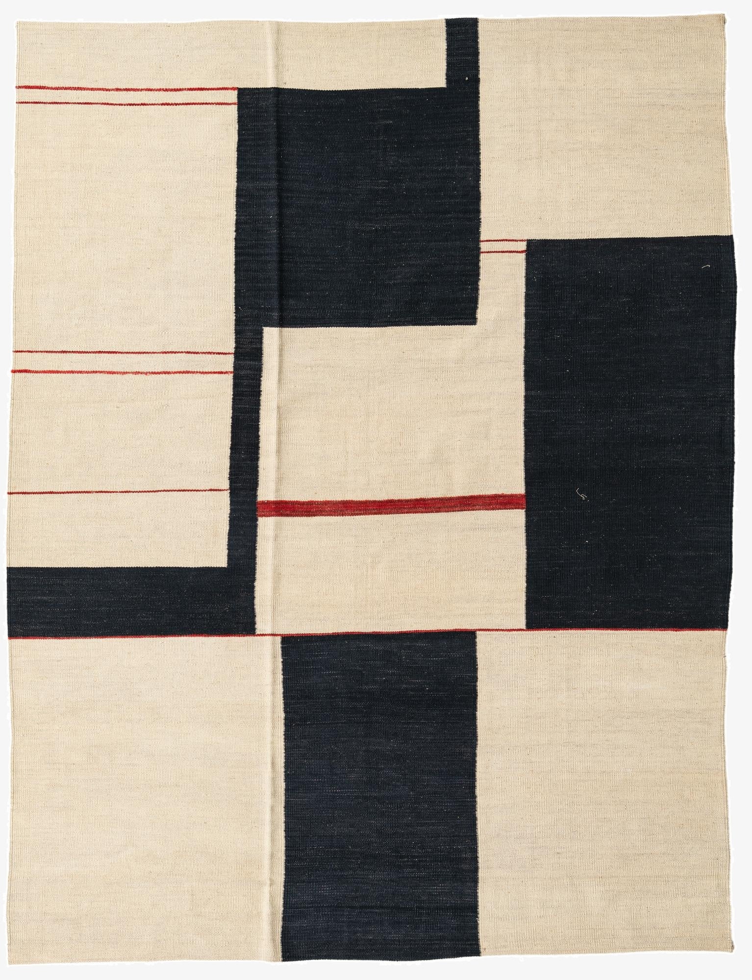6' x 7' 8  Hand Woven Kilim Modern Wool Rug