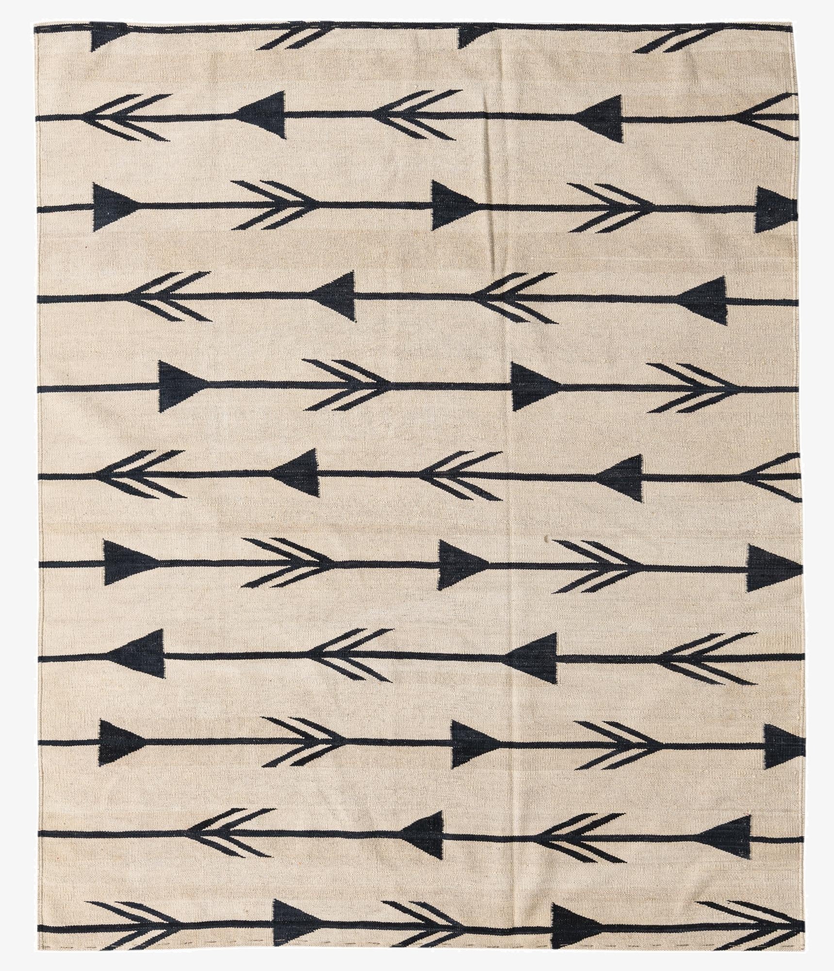 6' x 7' 4  Hand Woven Kilim Modern Wool Rug
