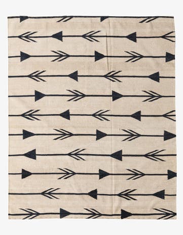 6' x 7' 4 Hand Woven Kilim Modern Wool Rug