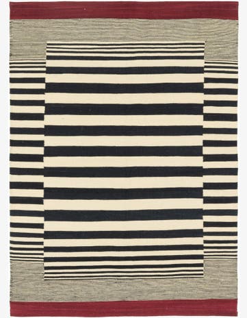 4' 2 x 5' 9 Hand Woven Kilim Modern Wool Rug