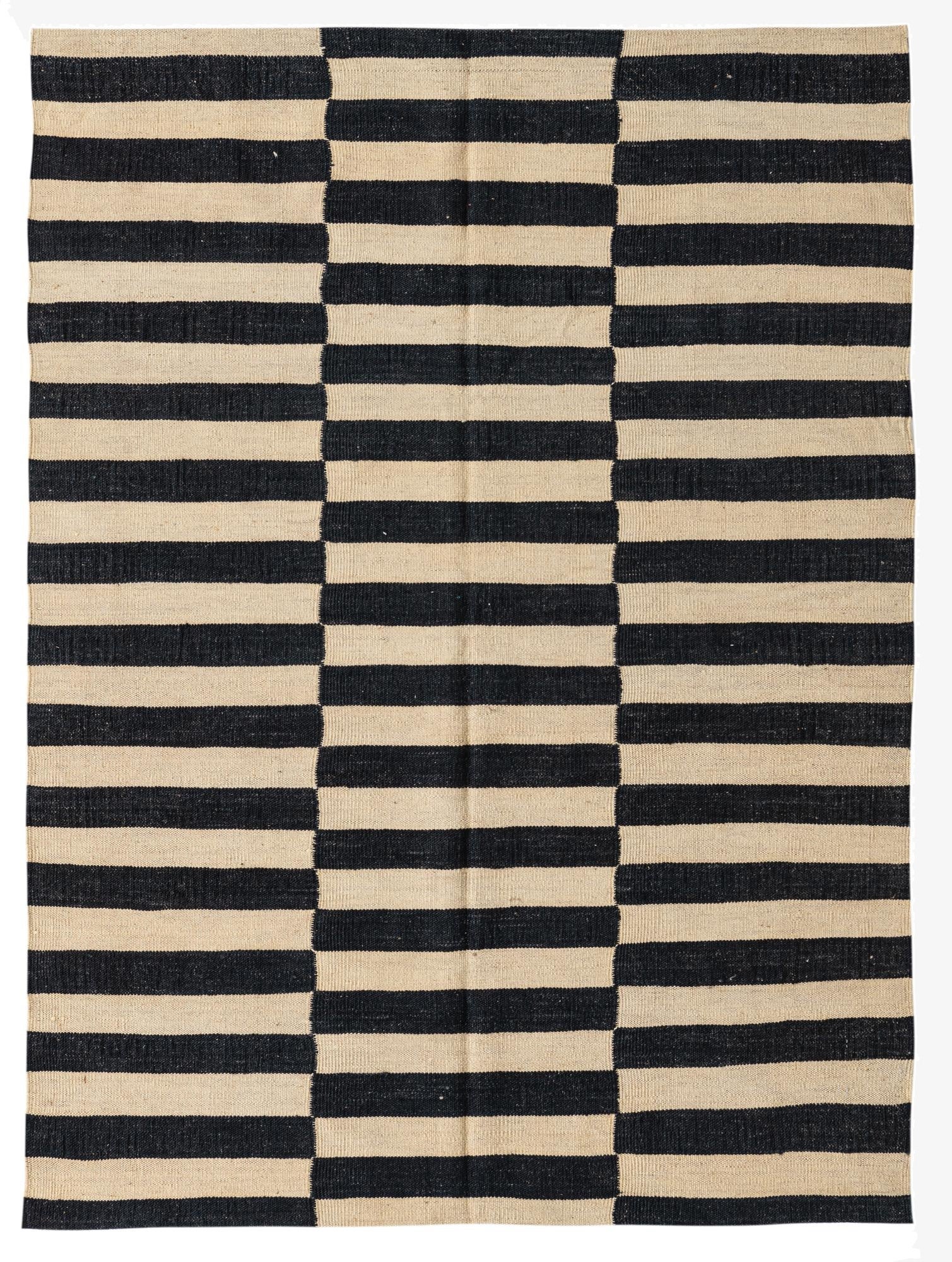 4' 3 x 5' 10  Hand Woven Kilim Modern Wool Rug