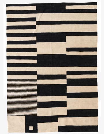 4' 7 x 6' 6 Hand Woven Kilim Modern Wool Rug
