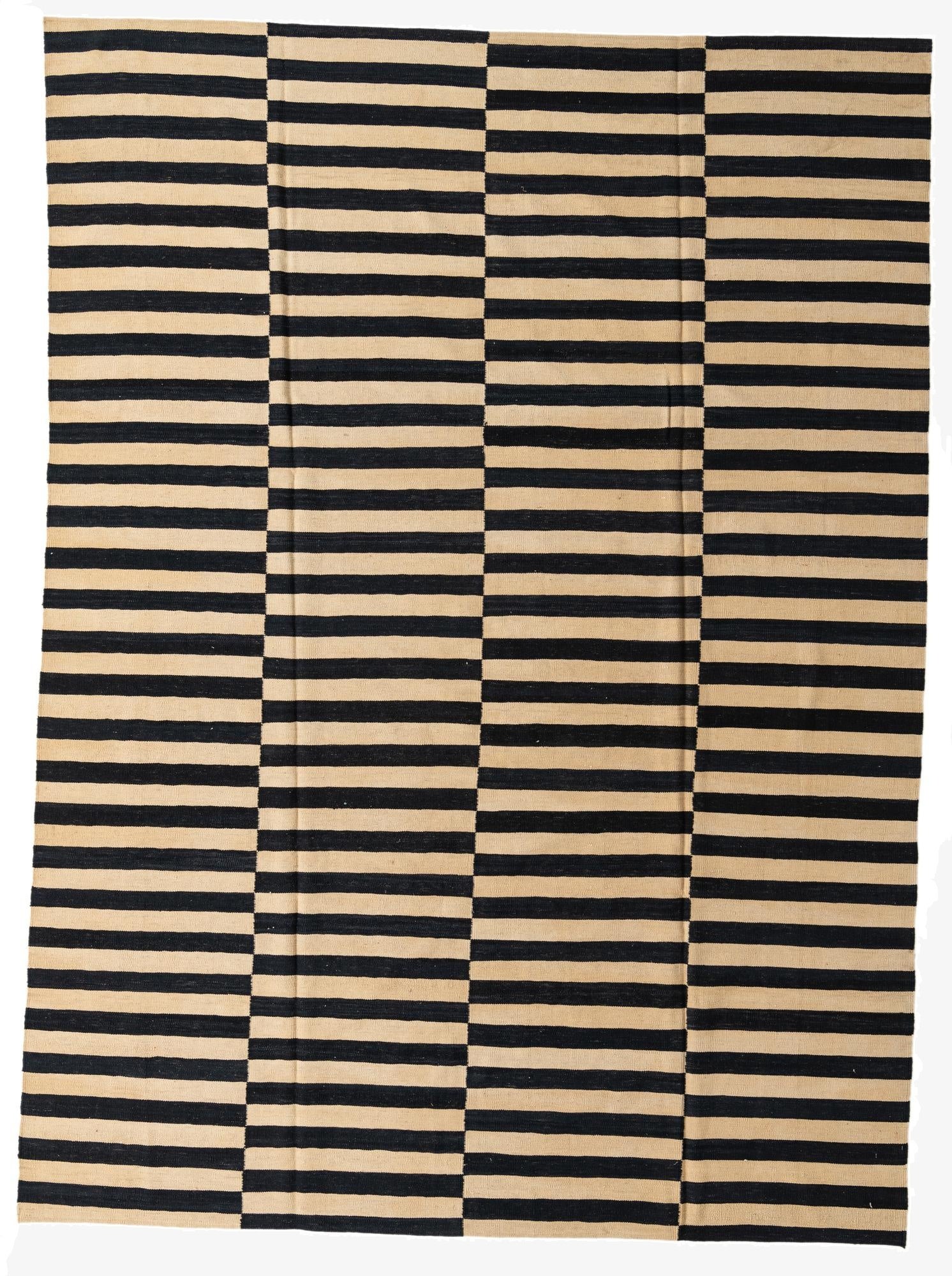 8' 5 x 11' 4  Hand Woven Kilim Modern Wool Rug