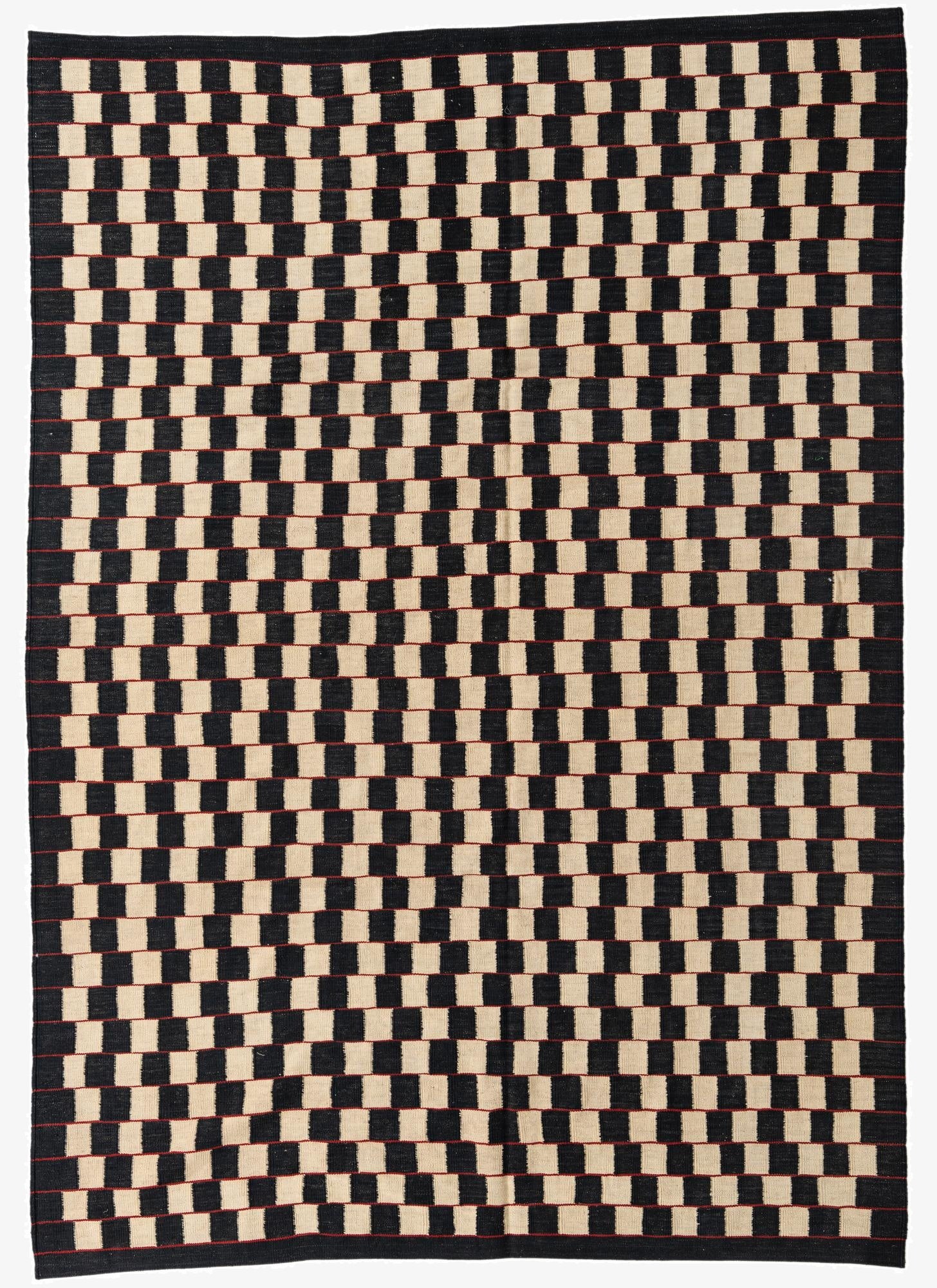 6' 9 x 9' 6  Hand Woven Kilim Modern Wool Rug