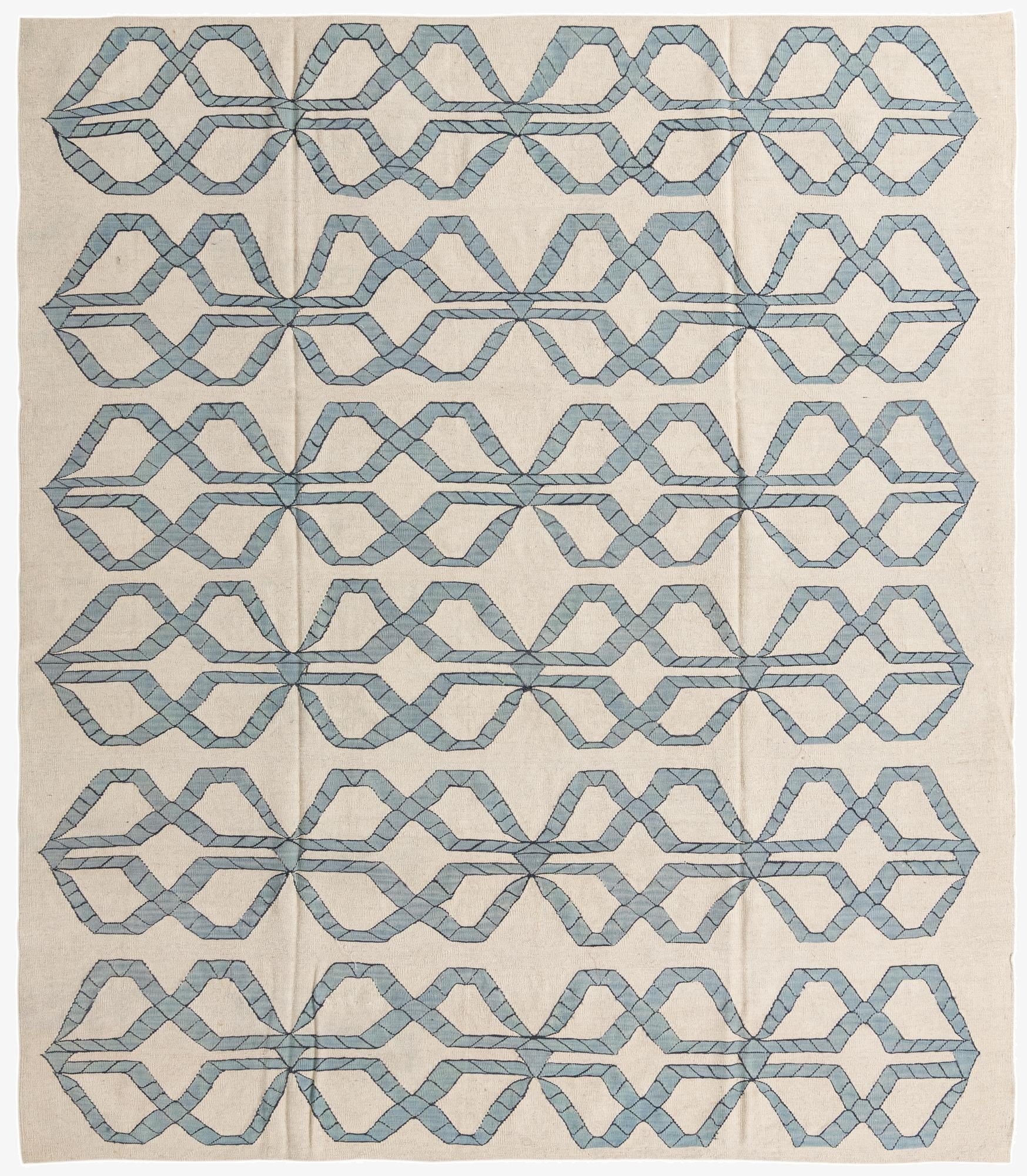8' 5 x 9' 7  Hand Woven Kilim Modern Wool Rug