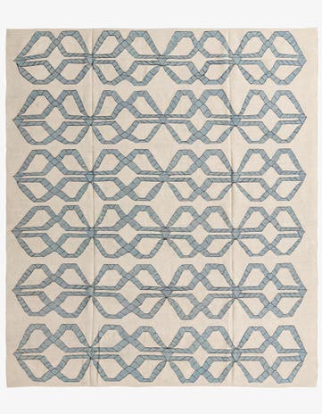 8' 5 x 9' 7 Hand Woven Kilim Modern Wool Rug