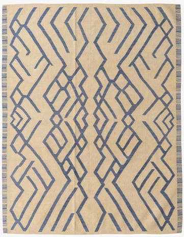 6' 2 x 7' 9 Hand Woven Kilim Modern Wool Rug