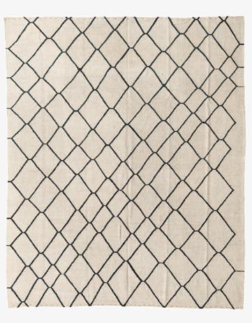 6' x 7' 3 Hand Woven Kilim Modern Wool Rug