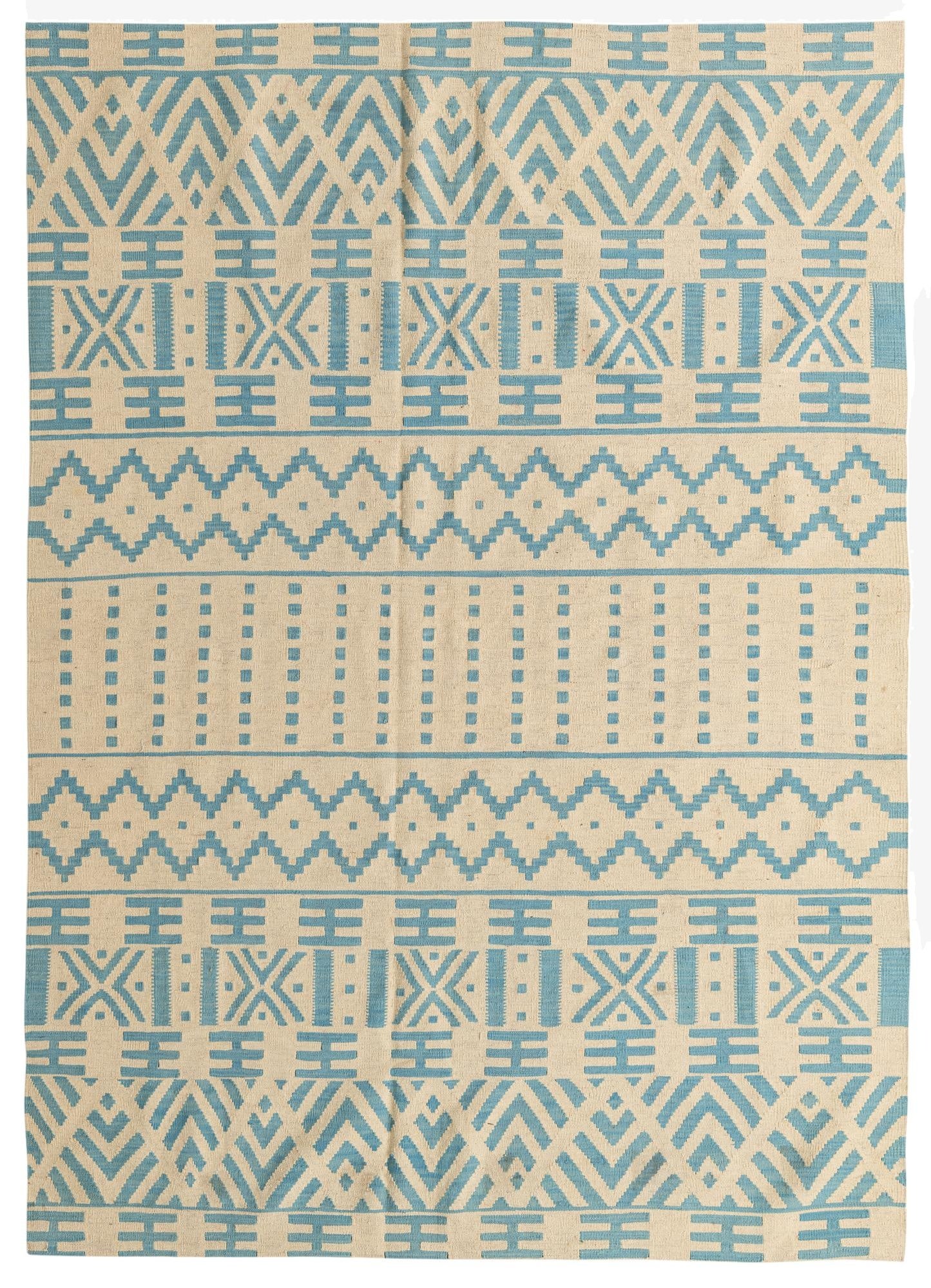 6' 6 x 9' 6  Hand Woven Kilim Modern Wool Rug