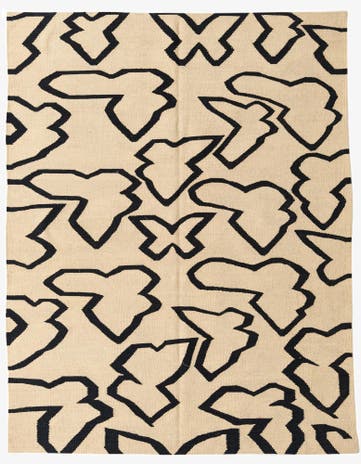 5' 1 x 6' 5 Hand Woven Kilim Modern Wool Rug