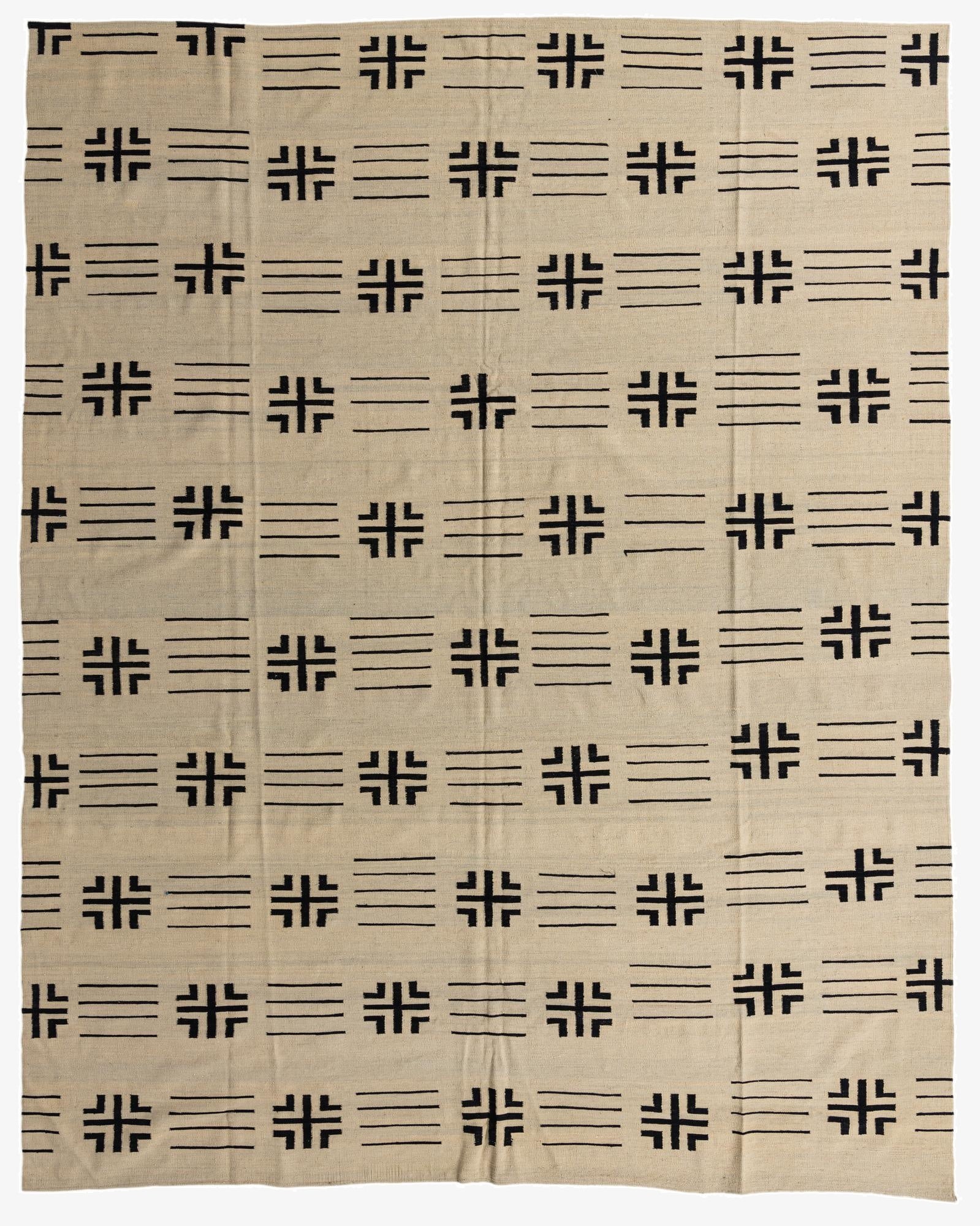 10' x 12' 8  Hand Woven Kilim Modern Wool Rug