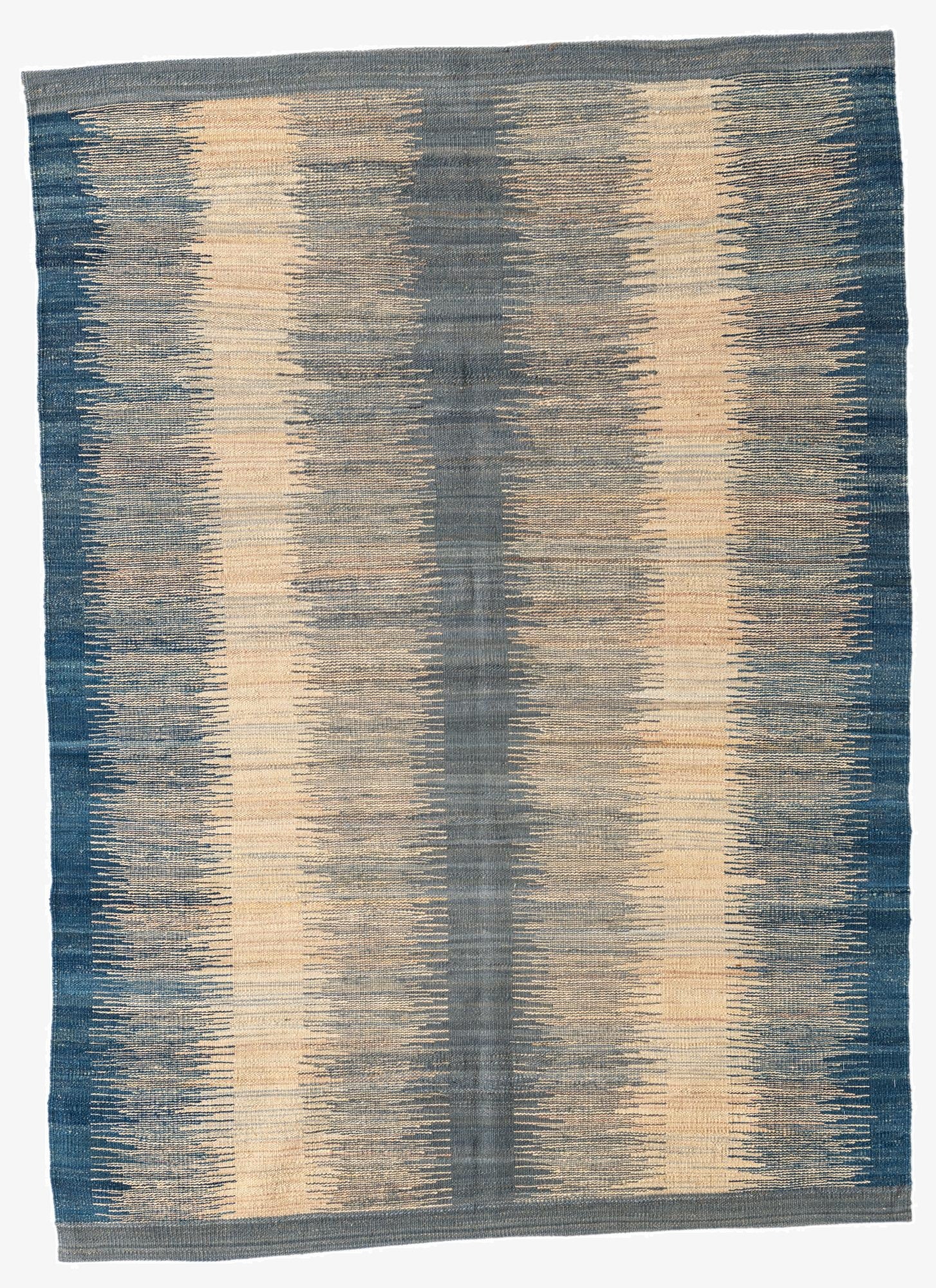 4' 3 x 5' 10  Hand Woven Kilim Modern Wool Rug