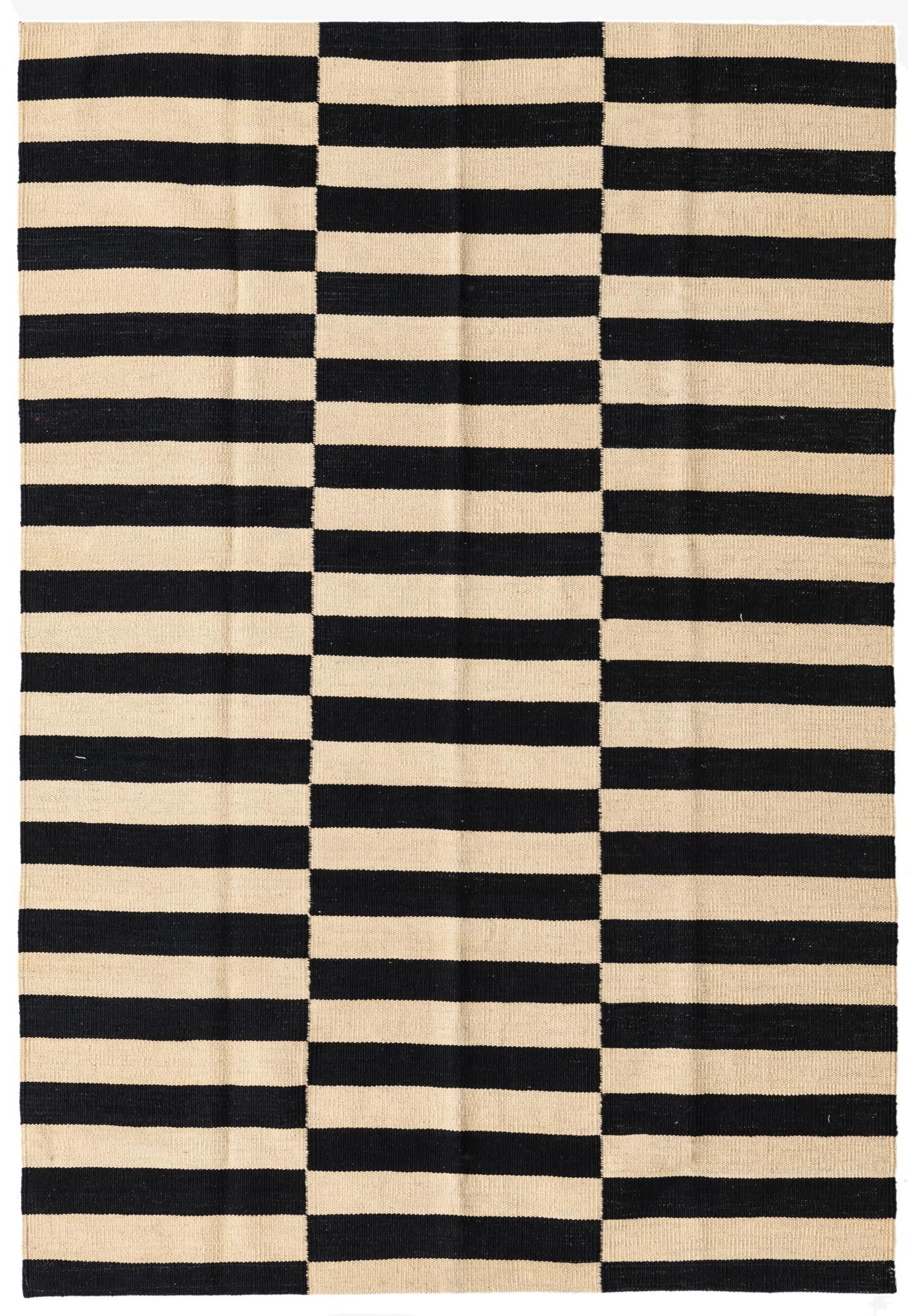 4' 1 x 6'  Hand Woven Kilim Modern Wool Rug