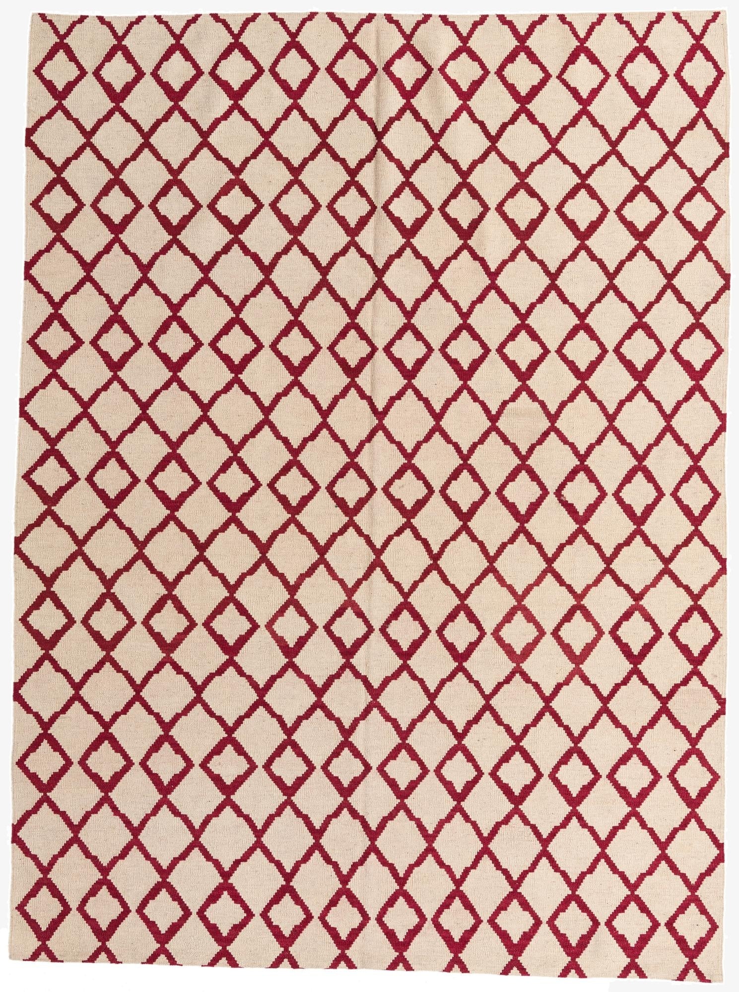 7' x 9' 6  Hand Woven Kilim Modern Wool Rug