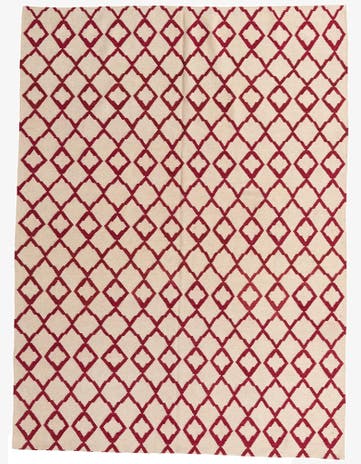 7' x 9' 6 Hand Woven Kilim Modern Wool Rug