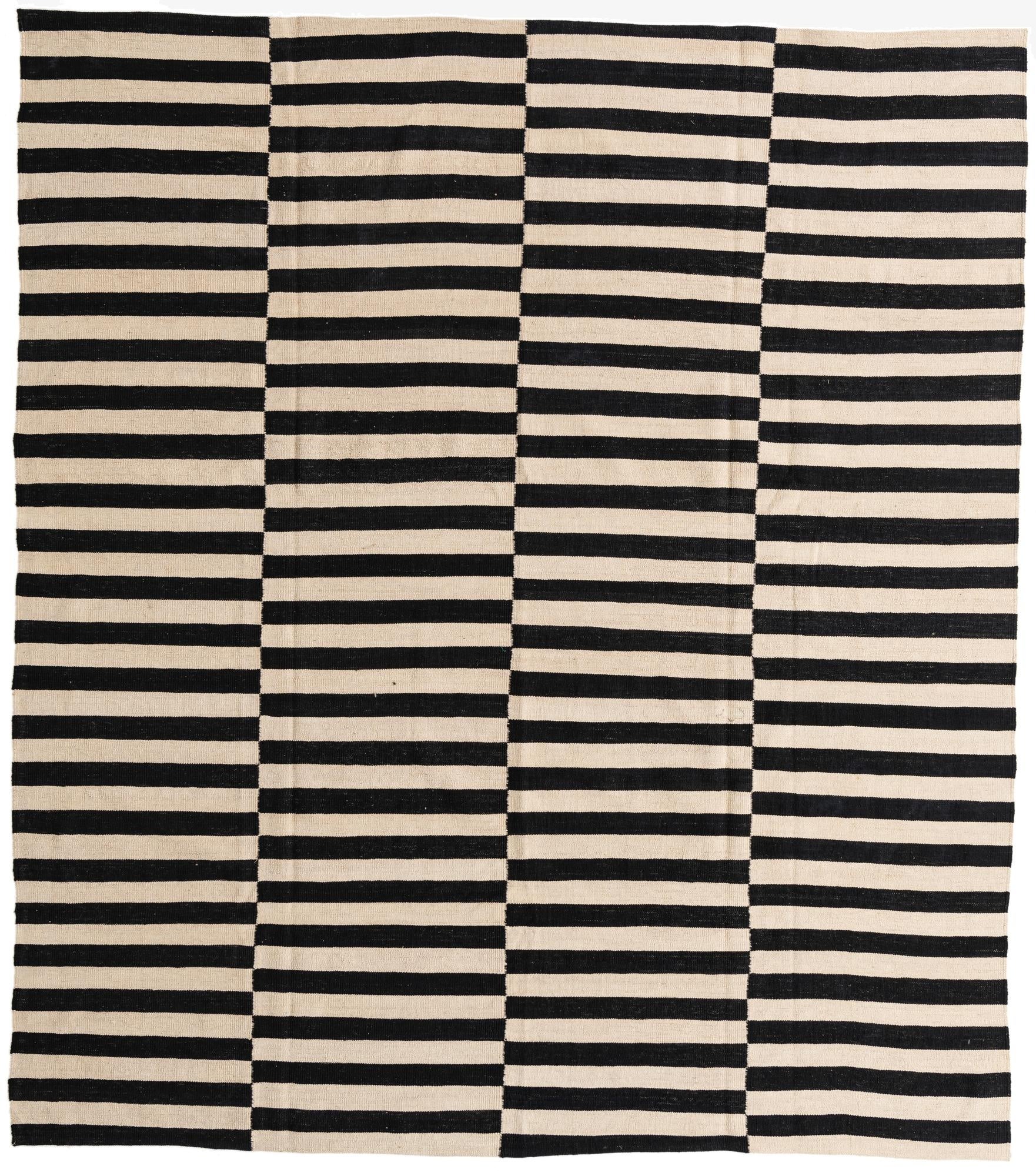 8' 7 x 9' 7  Hand Woven Kilim Modern Wool Rug