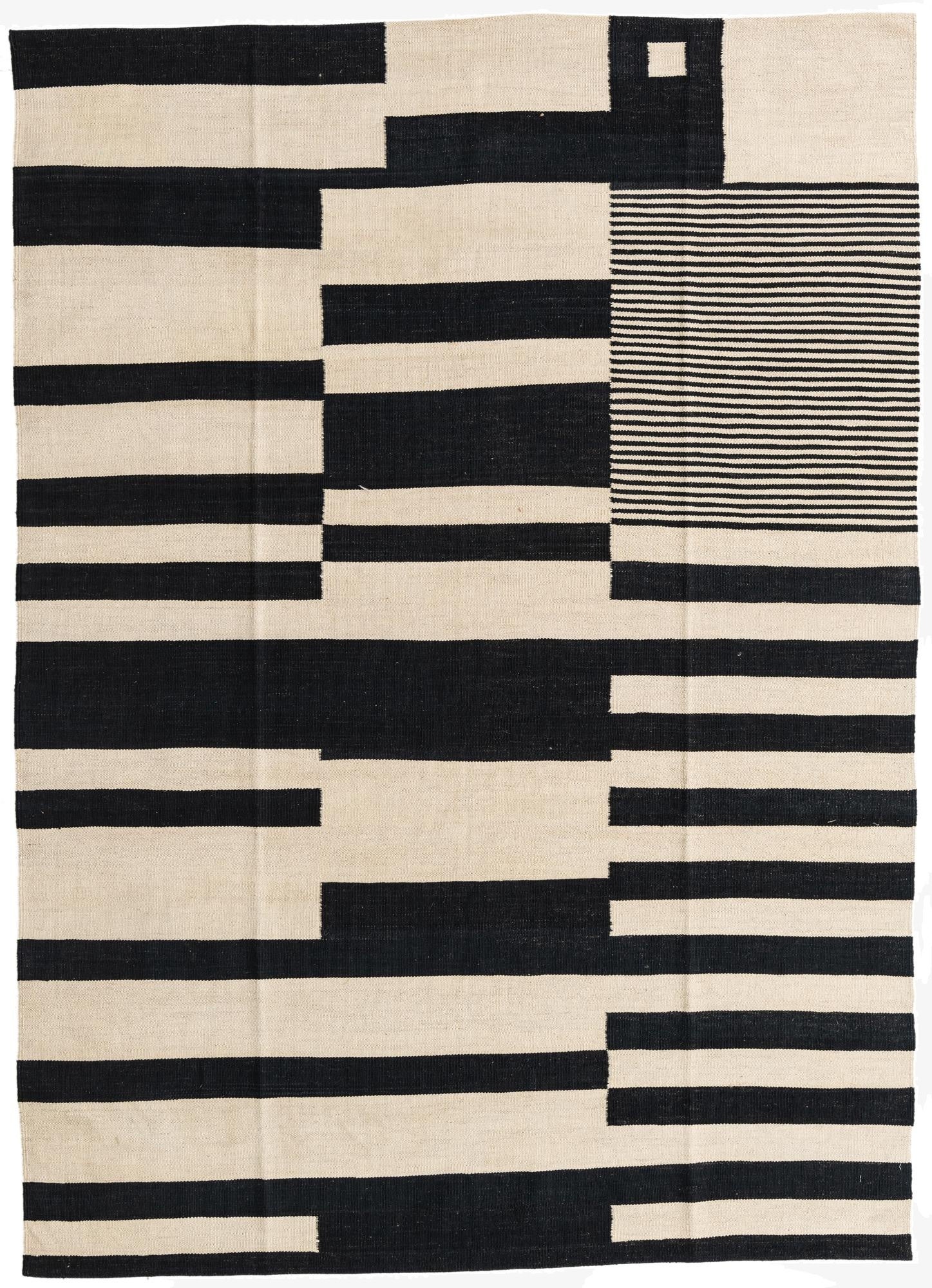 5' 7 x 7' 9  Hand Woven Kilim Modern Wool Rug
