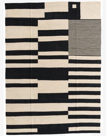 5' 7 x 7' 9 Hand Woven Kilim Modern Wool Rug